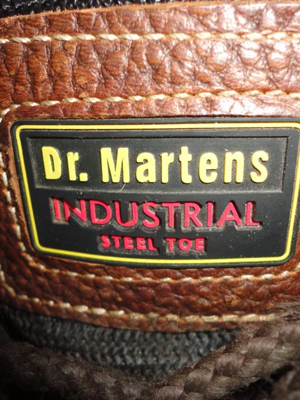 DR MARTENS Brown Leather Men's Steel Toe Safety Boots Size 10